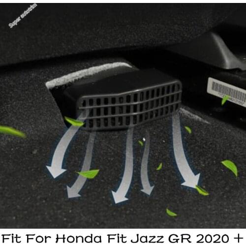 Under Seat Floor AC Heat Air Conditioner Dust Plug Vent Outlet Grille Cover Trim Plastic 2PCS For Honda Fit Jazz GR 2020 2021