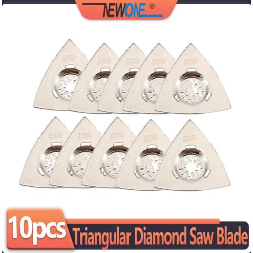 Newone 80mm Triangular Diamond Rasp Oscillating Multitool Saw Blade Fit for Most Brand of Renovator Power Tools