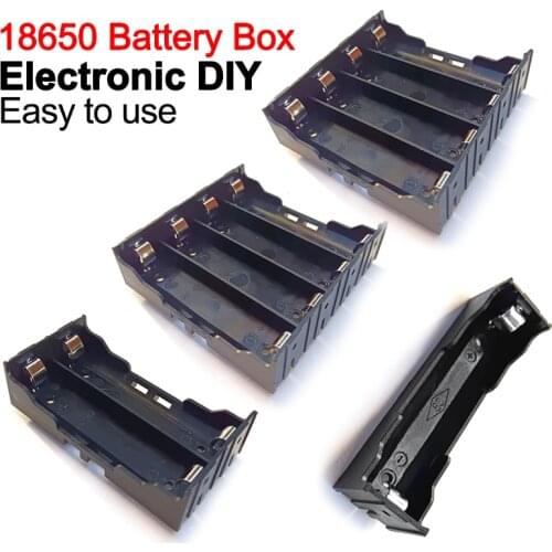 New ABS 18650 Power Bank Cases 1 2 3 4 Slot Batteries Container 1X 2X 3X 4X 18650 Battery Holder Storage Box Case With Hard Pin