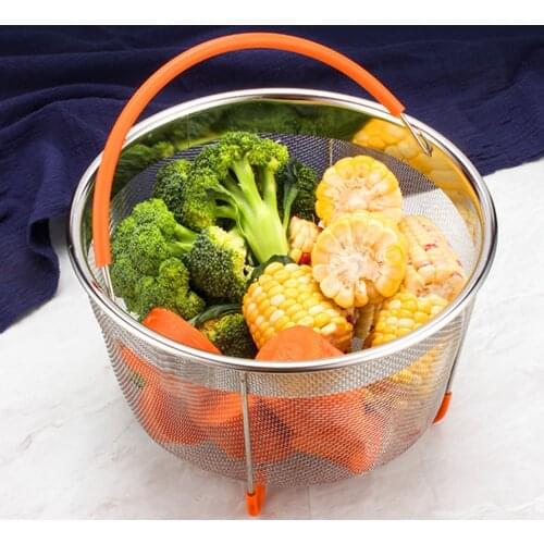 Steamer Basket Stainless Pot Instant Cooker Vegetable Food Mesh Steam Rack