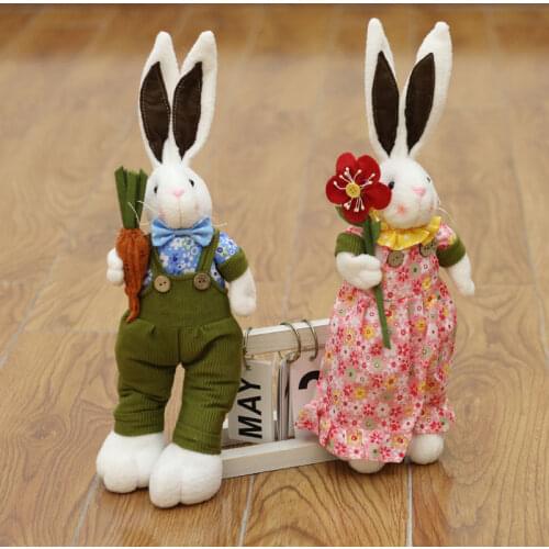 Easter gift cute plush rabbit 45 cm cartoon rabbit with sleeping toy comfortable and soft kid gift play house plush doll