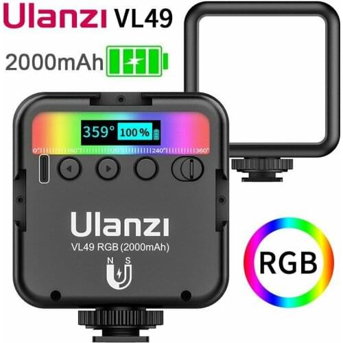 Portable VL49 Mini RGB LED Video Light Vlog iPhone Camera Fill Lamp Hot Shoe