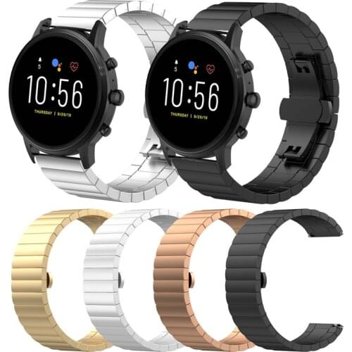 Stainless Steel Wrist Strap Heat Resistant Waterproof Watch Band for Fossil Mens Gen 5 Carlyle Womens Gen 5 Garrett Bracelet