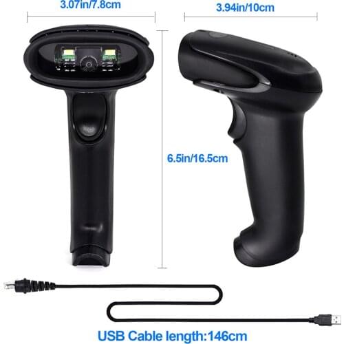 1D/2D CMOS Handheld Wired USB2.0 Bar Code Reader,Working for Screen Codes