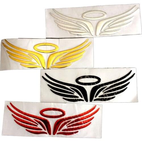 Motorcycle Car Universal 3D Sticker Angel Fairy Wings Decal Auto Truck Logo Emblem Badge Decal Decoration Waterproof PVC Sticker