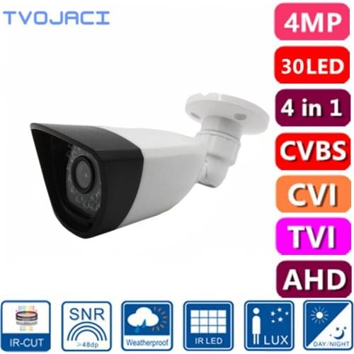 Waterproof Camera AHD Analog High Definition 1/3'' CMOS 4.0MP AHD/TVI/CVI/CVBS 4IN1 CCTV Camera IR Cut Fiter Security Outdoor