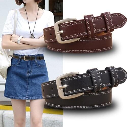 2021 Belts for women Fashion Pin Buckle Female Belts Imitation Leather PU Women Belts