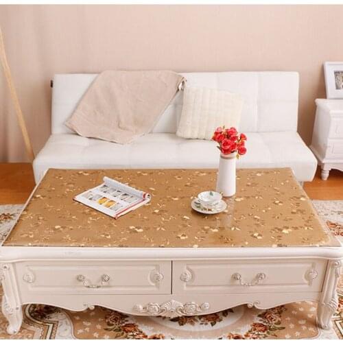Living room coffee table pad color plastic pvc crystal plate nordic waterproof oil-proof disposable wash ironing table cloth