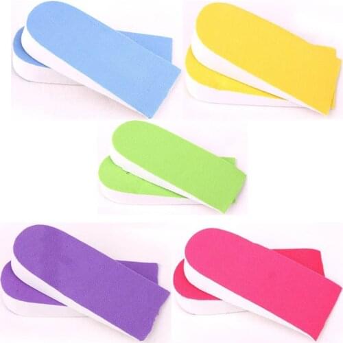 1Pair Unisex Adjustable Insole 2.5cm Height Increase Insoles Memory Foam Lifts Inserts Higher Shoes Pads Women and Men
