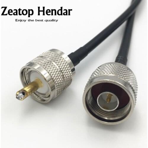 10Pcs RG58 / LMR195 RF Cable N Type Male Jack to UHF Male Plug Coaxial Pigtail Wire Connector 15CM 20CM 30CM 50CM 1M 2M 3M