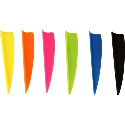 100Pcs 2" Shield Back TPU Plastic Vane Fletch Fletching for DIY Carbon Fiberglass Wood Arrow Archery Bow Free Shipping