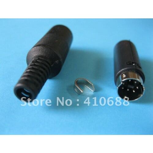 100 Pcs Per Lot Mini DIN Plug Connector 7 Pin with Plastic Handle Male Hot Sale High Quality