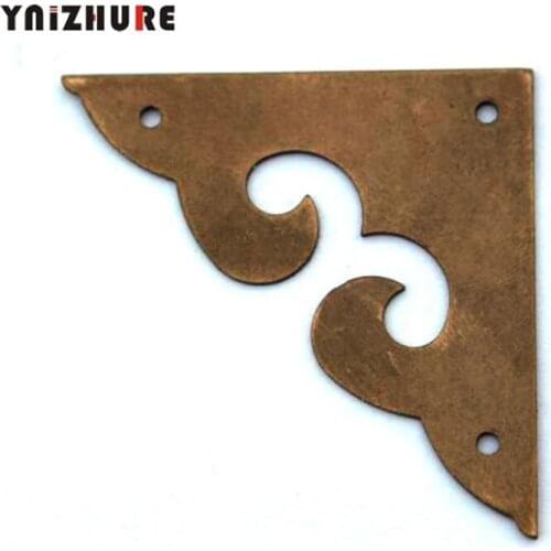 16pcs 45MM Antique Furniture Copper Classical Accessories Chinese All Copper Corner flower Gusset Wrap Angle Corner