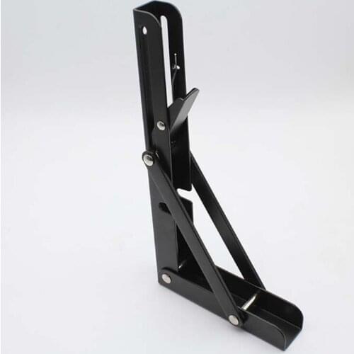 K1KA 2 Pcs Triangular Partition Folding Shelf Brackets Heavy Duty Stainless Steel Wall Mounted Triangle Shelf Stand Home Part