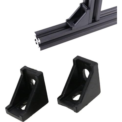 20pcs 2028 2020 Corner Angle L Brackets Connector Fasten Fitting Long Hole for Aluminum Extrusion Profile 2020/3030 Series
