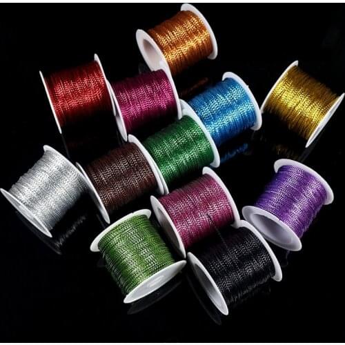 25 Yard/roll 0.8mm Diameter Nylon Macrame Cord Gold Silver Chinese Knot String for DIY Bracelets Necklace Jewelry Making