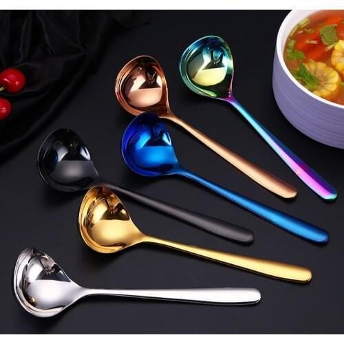 304 Stainless Steel Multi-purpose Soup Spoon Sauce Spoon Creative Deep Bottom spoons
