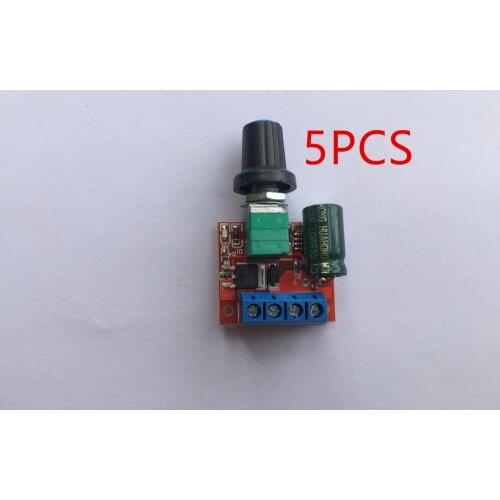 5PCS Mini DC-DC 4.5V-35V 5A 90W PWM DC Motor Speed Controller Module Regulator Control Adjust Adjustable Board Switch 12V 24V