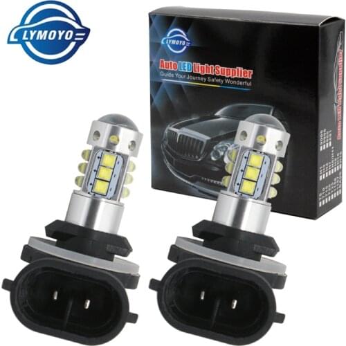2PCS Car Fog Lights H27 881 16Led Bulb with Chips 6000K headLight Auto Driving fog Lamp DRL Car head light Super Bright 12v