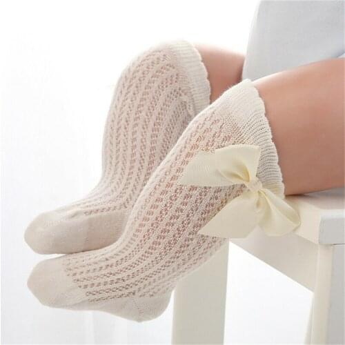 Newborn Toddler Baby Girls Boys Stocking Above Knee Breathable Stocking Cute Bowknot Stockings arrival Casual Stockings Summer