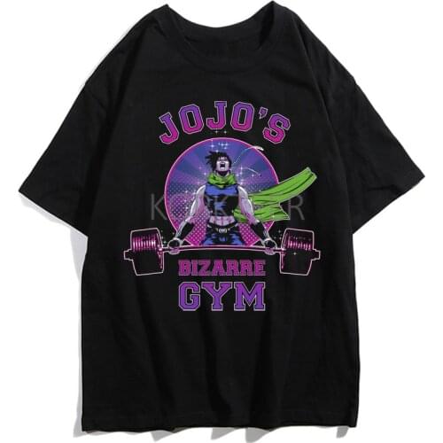 Jojo Bizarre Adventure Kujo Jotaro Giorno Giovanna Men Summer T-Shirts Harajuku Streetwear Ulzzang Hip Hop Tops Tee Cool T-Shirt