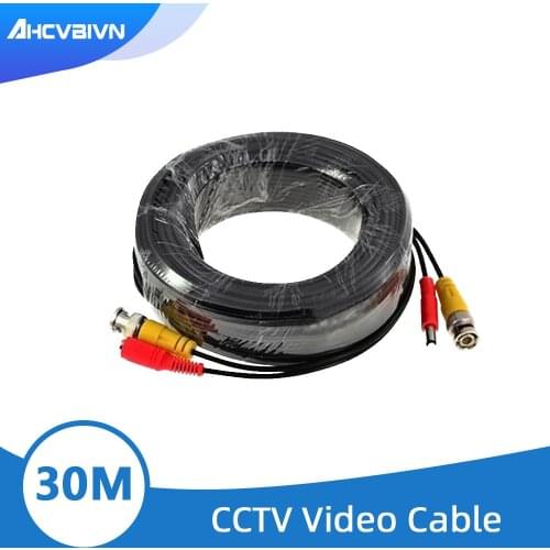 100FT cctv cable 30m BNC Video Power coaxial Cable bnc video output cable for cctv Security Camera