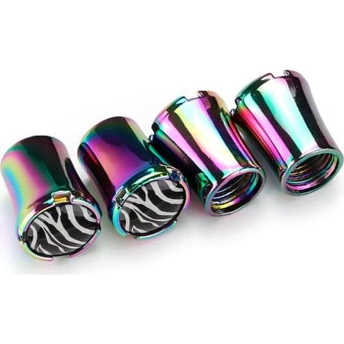 4pcs New Top Grade Car Tire Valve Stem Caps Tyre Air Dust Caps Truck Bicycle Wheel Auto Valve Cap Zebra Styling Car Accessories