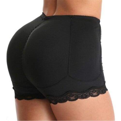 Ladies Sexy Panties Plus Size 5XL Tummy Control High Waist Push Up Shapers Lace patchwork Female Fake Ass Padded Shapewear
