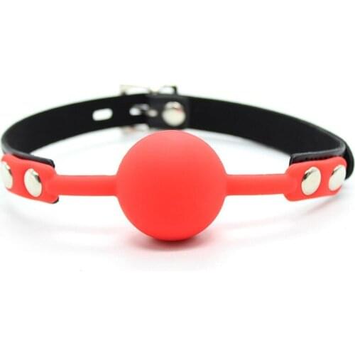 Red Silicone Ball Mouth Gag Open Mouth Gag Sex Toys Slave Gag Bondage Restraints Adult Games Sex Products For Couples