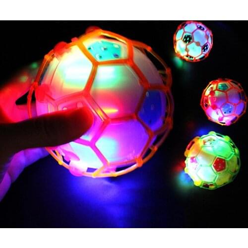 Colorful Mini Luminous Electric Soccer Toy Music Dance Light Football Kids Gift