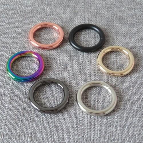 1 Pcs 20mm Plated Metal O Rings Clasp Smooth Belt Buckle For Leather Bag Dog Pet Harness KeyChain DIY Sewing Garment Accessories
