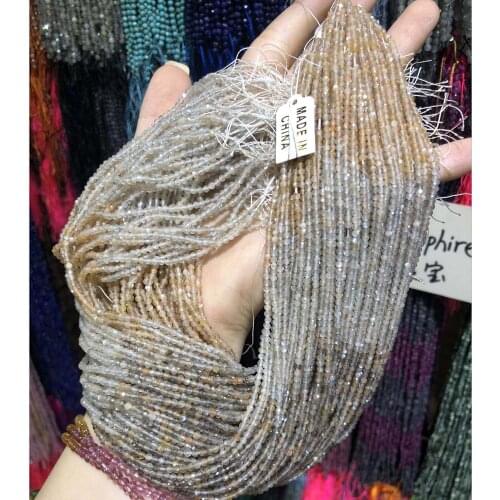 Natural Semi Precious Stone Mini Beads Round Gradients Moonstone DIY For Making Necklaces And Bracelets 38cm 2.5mm