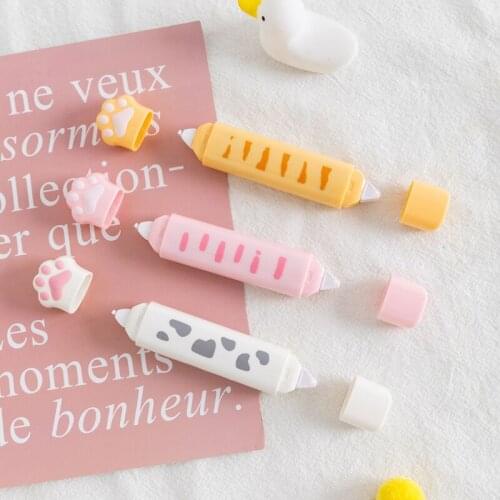 MINKYS Multifunctional 2 IN 1 Cute Cats Paw Portable Correction Tape&Glue Creative Double Head Painting With Adhesive Tape