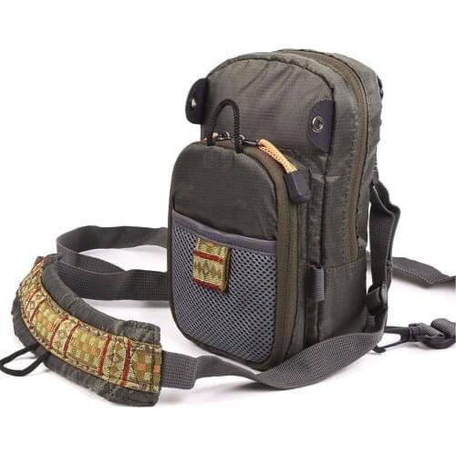 Multifunctional Fly Fishing Backpack Fly Fishing Shoulder Bag Fishing Tackle Bag Ergonomic Design Fishing Gear Bag