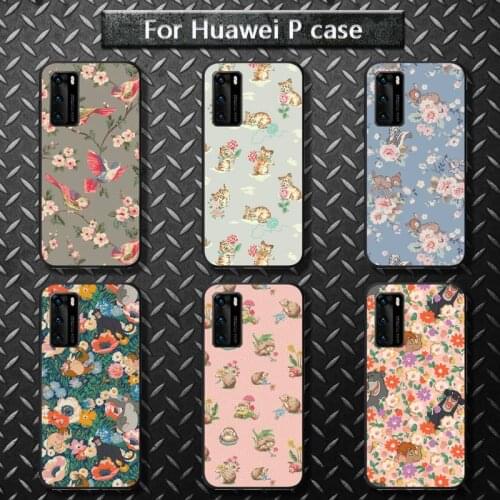 Fashion floral cute cat deer pets Phone Case For Huawei P20 P30 P20Pro P20Lite P30Lite Psmart P10 9lite