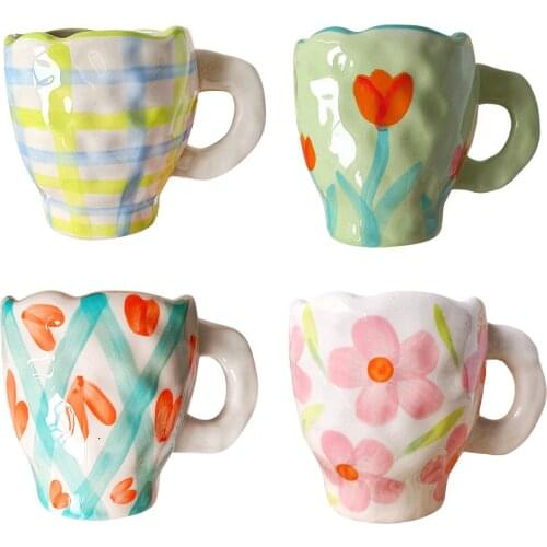 Novelty Ceramic Coffee Mugs Cups Milk Water Tea Drinks Cup Morning Cup for Home Kitchen Cafe