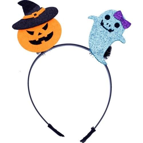 Holloween Headband Pumpkin Bat Hair Hoop Hairband Women Girls Costume Cosplay Hallowmas Headwear Accessories