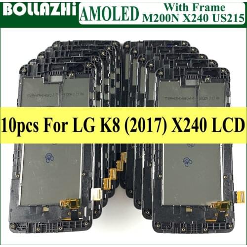 Wholesale 10 Piece X240 LCD For LG K8 2017 LCD Touch Screen Digitizer With Frame Assembly For LG K8 2017 Display X240H X240DSF