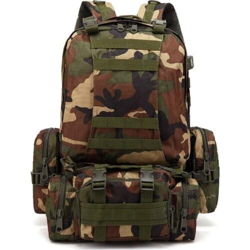 Wholesale Outdoor Waterproof Hiking Survival Army Military Rucksack Combination Tactical Backpack