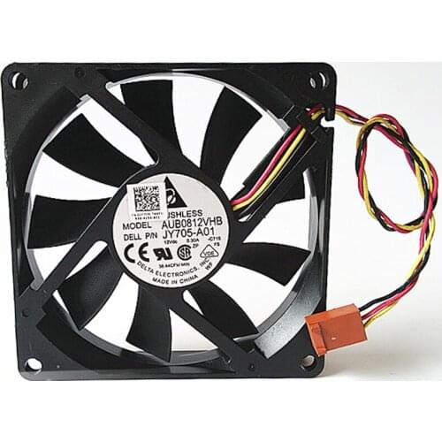 Original DELTA AUB0812VHB 8015 8cm 80x80x15mm DC 12V 0.30A Cooler Slim Chassis Power Supply Cooling Fan