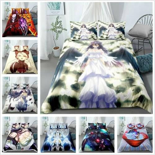 Overlord Home Textile Pillow Case 3D Bed Linen Duvet Covers Comforter Bedding Sets Bed Set Home Decor Bedding