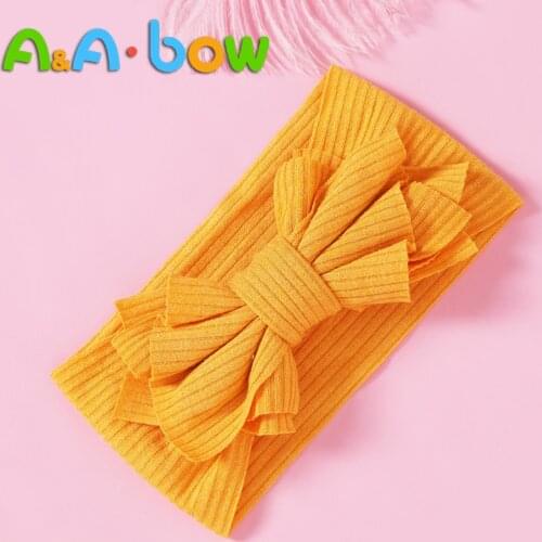 1PCS Baby Girl Headbands for New Bron Nylon Baby Bow headband Tuban for Baby Hair Accessories 15 Colors