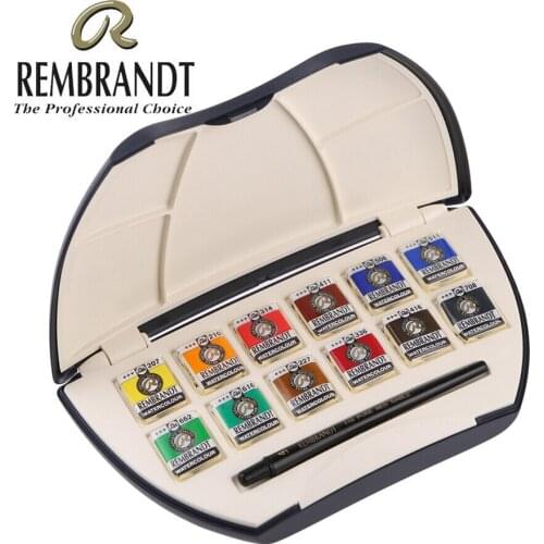 REMBRANDT 12 color solid watercolor pigment Artist collection Edition Gift Box suit