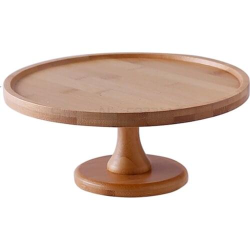 Home Christmas decorations cake display bamboo tray bread fruit try to eat with lid transparent glass cover tableware snacks