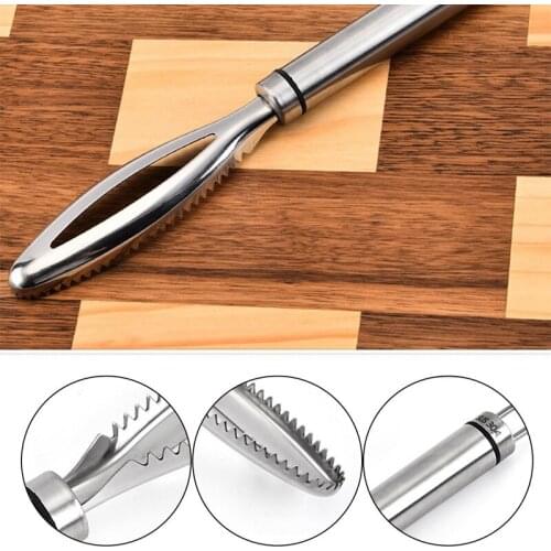Stainless Steel Fish Scale Scraper Quickly Remove Fish Lin Clean Peeler Scraper Fish Bone Tweezers Kitchen Accessories Tool