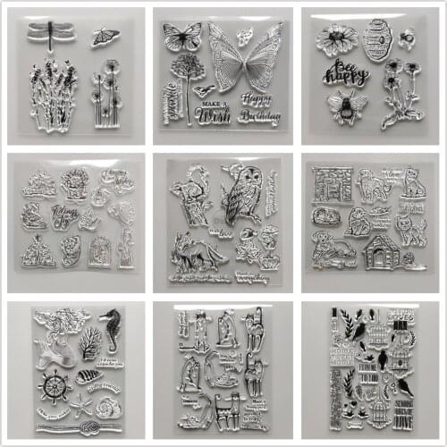 2021 New Animals Clear Stamps DIY Scrapbooking Craft Supplies Dogs Silicon Seal Custom Card Photo Album ink pad Cats Stamping