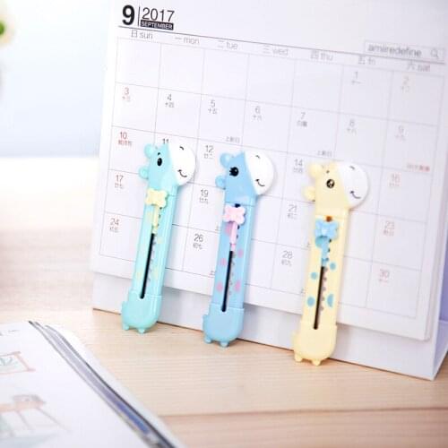 Students Knife 2022 Safe Cartoon Knife Color Deer Paper Cutter Office supplies classroom stationery