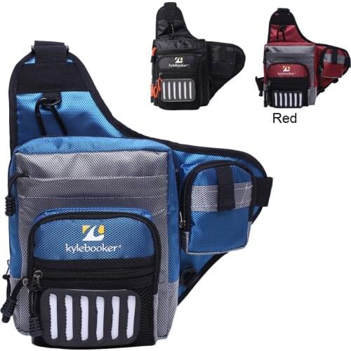 Fly Tackle Storage Bags Reel Lure Line Hook Fishing Single Shoulder Gear Pack Cross Body Messenger Waist Bag
