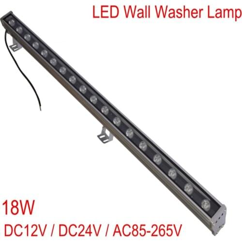 New 1M 18W LED Wall Washer Landscape light AC 85V-265V/DC12V/DC24V outdoor lights wall linear lamp floodlight 100cm wallwasher