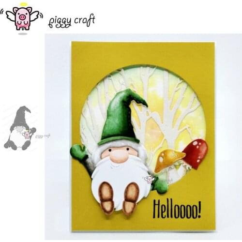 Piggy Craft metal cutting dies cut die mold Cute dwarf Scrapbook paper craft knife mould blade punch stencils dies